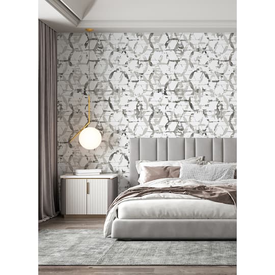 Katie Hunt Dove Gray Hex-A-Gone Wall Mural